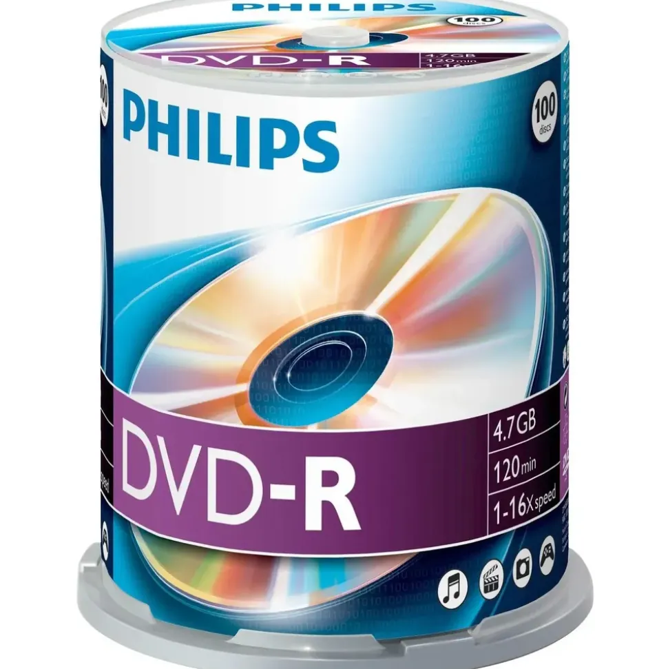 Philips DVD-R 4,7GB 16x 100er Spindel