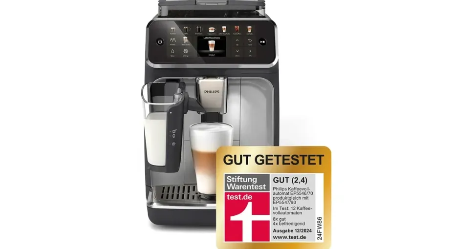 Philips 5500 Series LatteGo EP5546/70 Schwarz/Silber