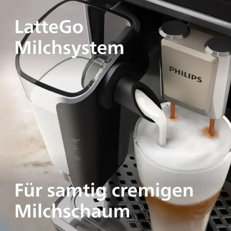Philips 5500 Series LatteGo EP5546/70 Schwarz/Silber