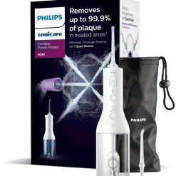 Philips Sonicare Power Flosser 3000 HX3826/31 weiß + Kulturtasche