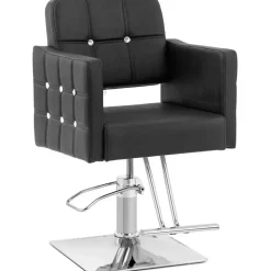 Physa Friseurstuhl mit Fußstütze Sitzhöhe 49 63 cm 150 kg Schwarz
