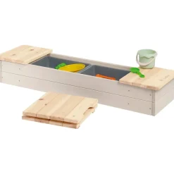 Pinolino Sandkasten Hedda mit 2 abdeckbaren Wannen beige/Natur