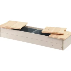 Pinolino Sandkasten Hedda mit 2 abdeckbaren Wannen beige/Natur