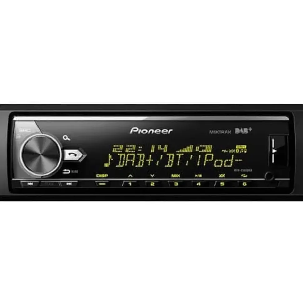 Pioneer MVH-X580DAB-AN inkl. DAB-Antenne, 1-DIN-Autoradio mit DAB+, RGB, deutsche Menüführung, Bluetooth, USB, AUX-Eingang, iPod/iPhone-Direktsteuerung, Freisprecheinrichtung, Smart Sync