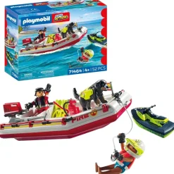 Playmobil Action Feuerwehrboot mit Aqua Scooter 71464