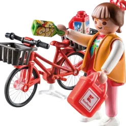 Playmobil City Life Einkäuferin mit Fahrrad 71390