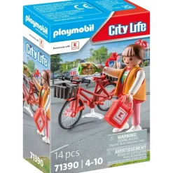 Playmobil City Life Einkäuferin mit Fahrrad 71390