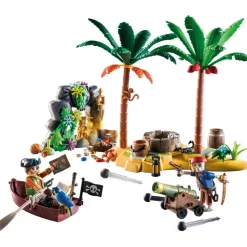 Playmobil Pirates Piratenschatzinsel mit Skelett 70962