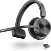 plt Poly Voyager 4310 UC Headset, Ein-Ohr-Bluetooth, Noise Cancelling, für PC/Mac/Mobiltelefon, kompatibel mit Teams, und Zoom – Schwarz