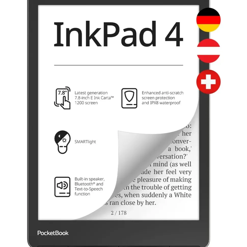 PocketBook InkPad 4 32 GB Stardust Silver (DACH-Version)