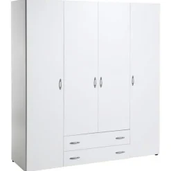 Pol-Power Kleiderschrank Base 4-türig weiß