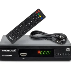 Premium X PremiumX HD 520SE FTA Digital SAT Receiver DVB-S2 HDMI SCART USB Multimedia-Player, Astra Hotbird vorprogrammiert