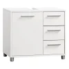 Procontour Waschbeckenunterschrank 3 Schubladen 64 x 56 x 34 cm Weiß