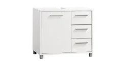 Procontour Waschbeckenunterschrank 3 Schubladen 64 x 56 x 34 cm Weiß
