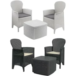 PROGARDEN Gartenset 3-tlg. anthrazit