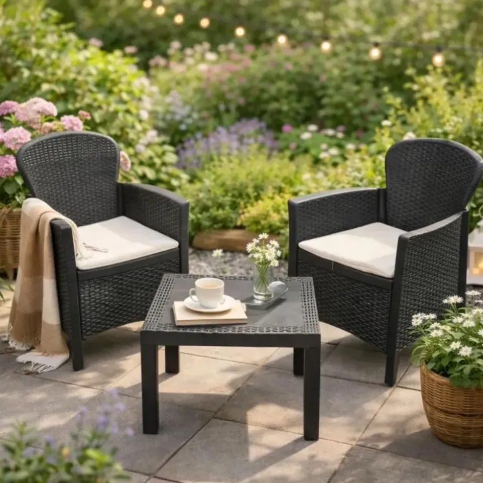 PROGARDEN Gartenset 3-tlg. anthrazit