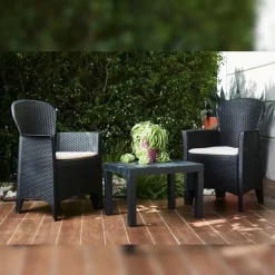 PROGARDEN Gartenset 3-tlg. anthrazit
