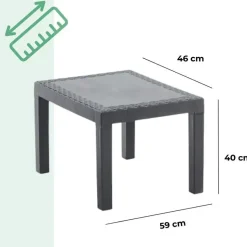 PROGARDEN Gartenset 3-tlg. anthrazit