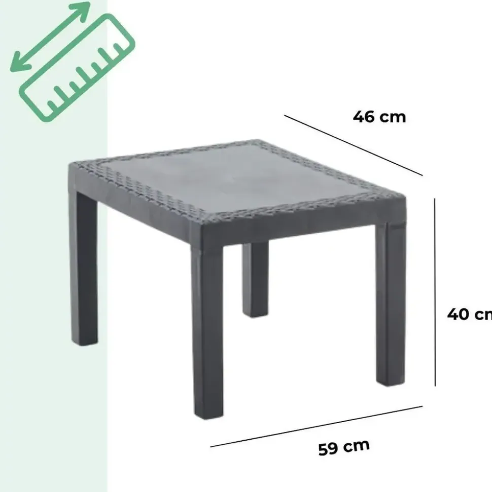 PROGARDEN Gartenset 3-tlg. anthrazit