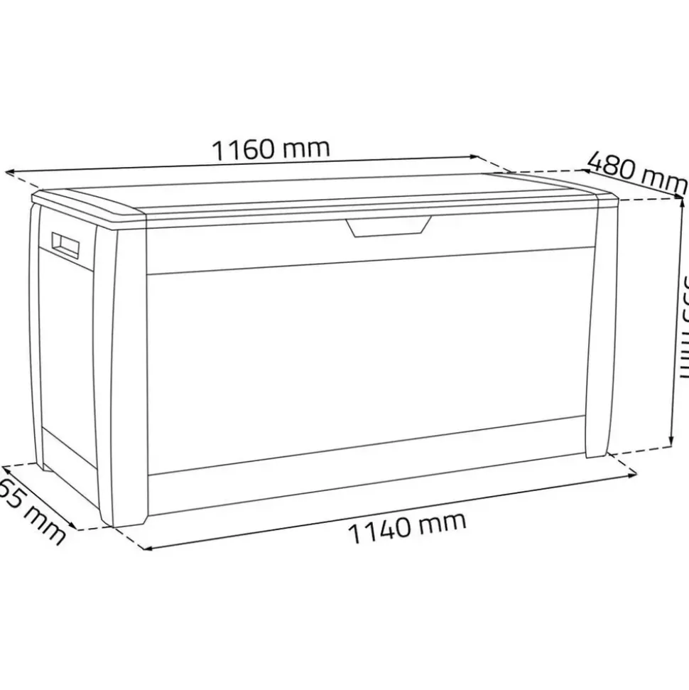 Prosperplast Aufbewahrungsbox Rato 119 x 48 x 60 cm 6-tlg. anthrazit