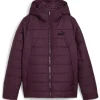 Puma Damen Jacke ESS Hooded Padded Jacket XS in Grau Midnight Plum