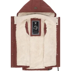 Ragwear Damen, ärmellose Outdoor-Weste mit abnehmbarer Kapuze Hesty Intl Terracotta22 Gr. S (36), orange (terra), Außenmaterial: 100% Polyester. Innenfutter: 100% Polyester.