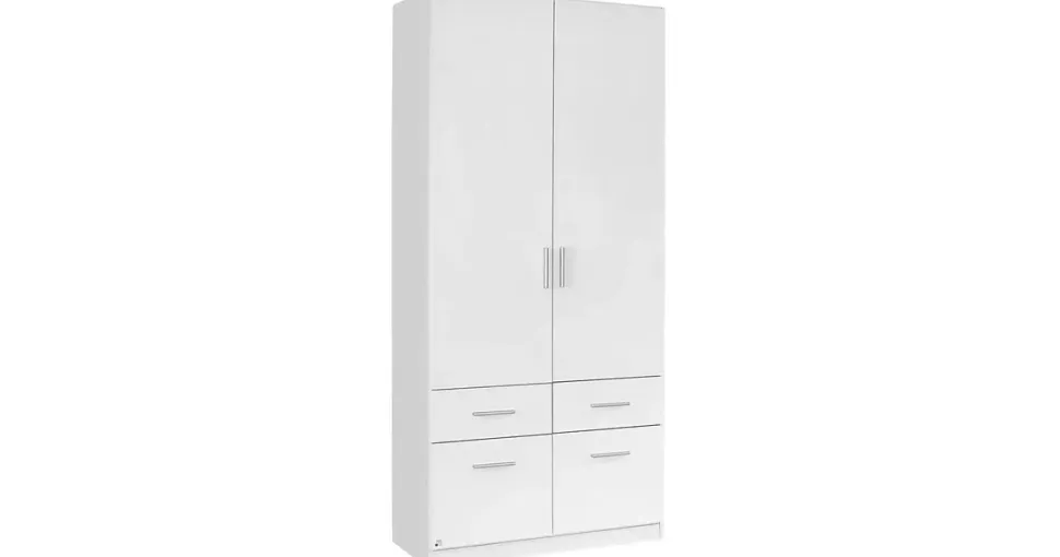 Rauch Drehtürenschrank CELLE 91 x 210 x 54 cm Weiß