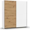 Rauch Schwebetürenschrank Saturn 218 x 191 x 59 cm Weiß/Eiche