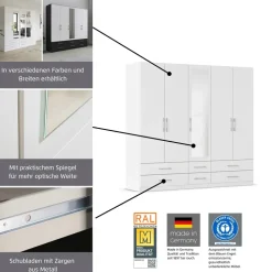 Rauch Wäscheschrank HERSBRUCK 271 x 210 x 54 cm Weiß