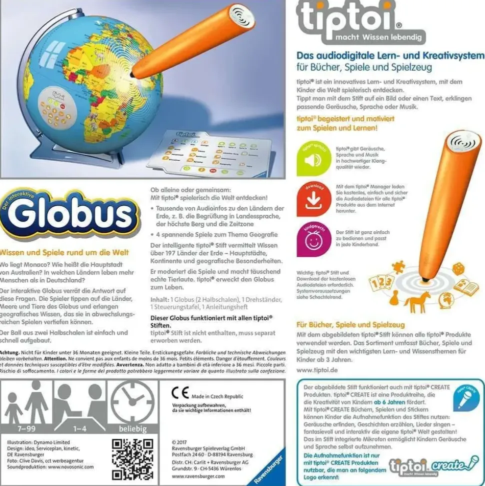 Ravensburger tiptoi Der interaktive Globus