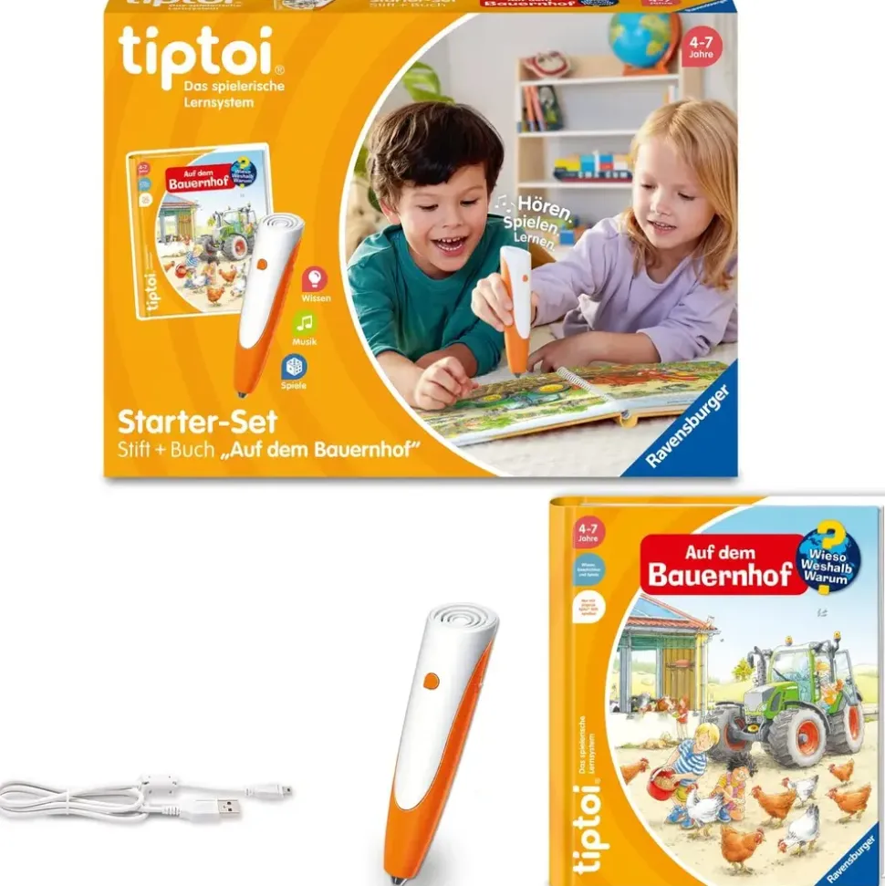 Ravensburger tiptoi Starter-Set Stift und Bauernhof-Buch 00114