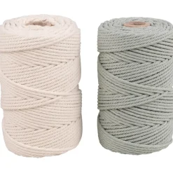 Rayher Garn Makramee Creme/Eukalyptus 70 m 2 St.