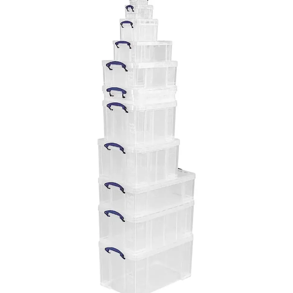 Really Useful Box Aufbewahrungsbox 34 x 52 x 8,5 cm 10-tlg. transparent