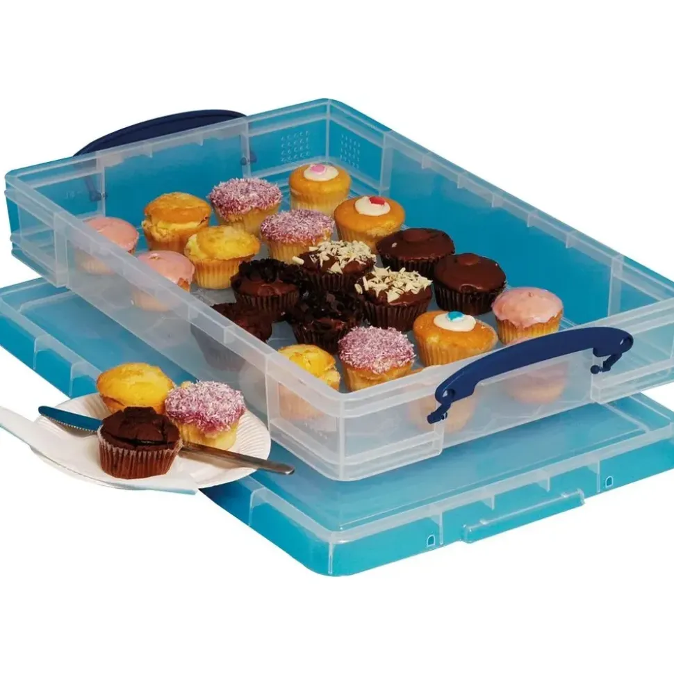 Really Useful Box Aufbewahrungsbox 34 x 52 x 8,5 cm 10-tlg. transparent
