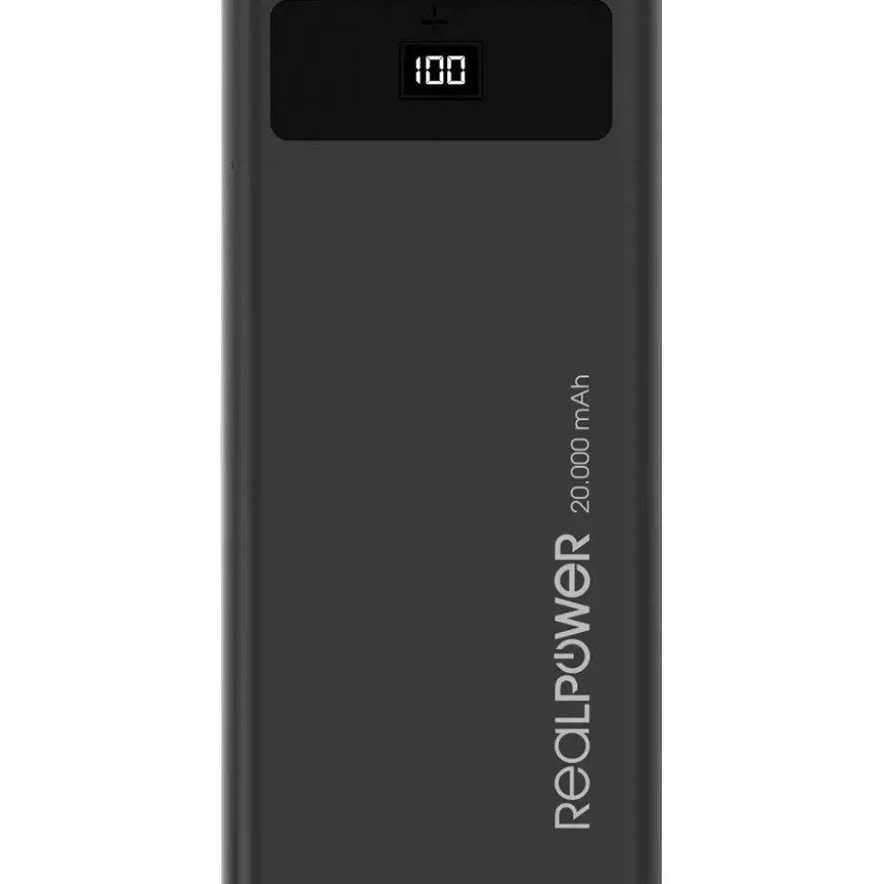 Realpower PB-20k PD 20000 mAh Schwarz