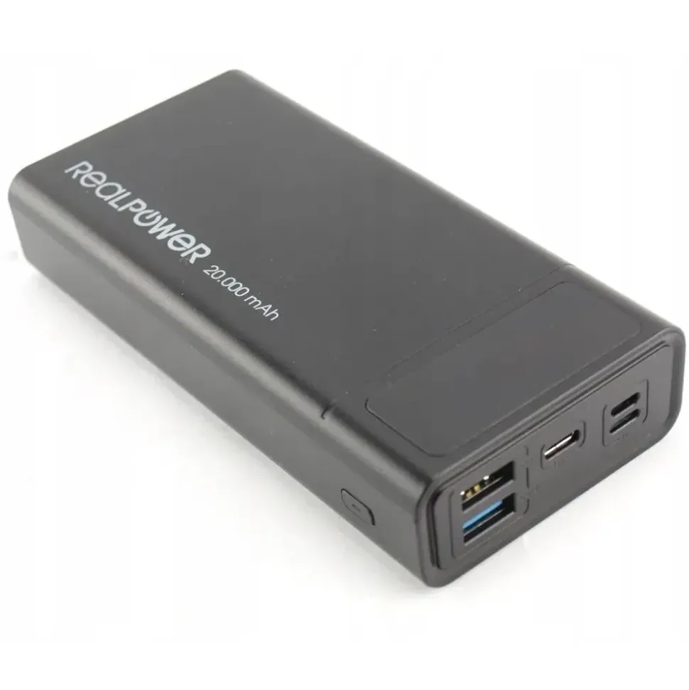 Realpower PB-20k PD 20000 mAh Schwarz