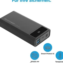 Realpower PB-20k PD 20000 mAh Schwarz