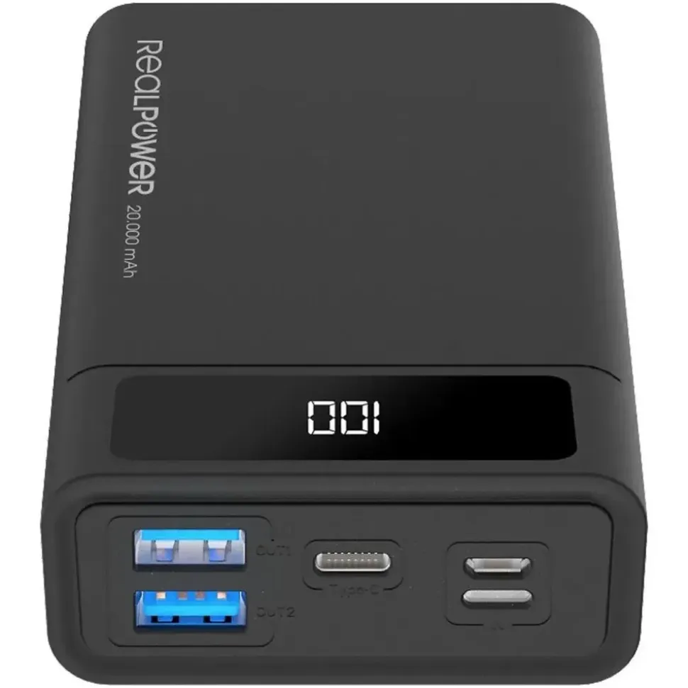 Realpower PB-20k PD 20000 mAh Schwarz