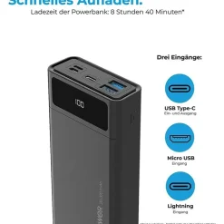 Realpower PB-20k PD 20000 mAh Schwarz