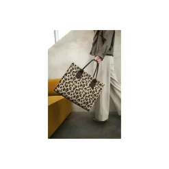 Reisenthel Daily Shopper Einkaufstasche Polyester Leo Macchiato/Braun
