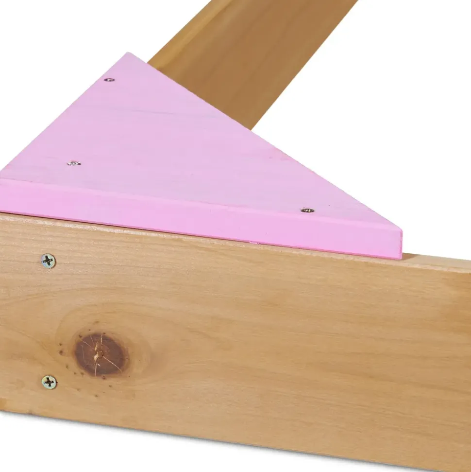 Relaxdays Holzsandkasten quadratische Buddelkiste mit Ecksitzen Gelb/Grün/Braun