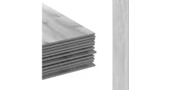 Relaxdays PVC Bodenbelag selbstklebend, 5m2/36 Stück, Holzoptik, Bad, Küche, Klebefliesen 91x15cm rutschfest, hellbraun