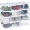 Relaxdays Schuhbox 12,5 x 20 x 34,5 cm 12-tlg. transparent