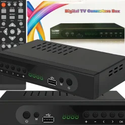 Retoo DVB-T2 Receiver mit HDMI Full HD 1080p, Digital Empfänger mit H.265 HEVC, Kabel-Receiver mit USB, Mediaplayer mit PVR, SCART, Terrestrischer Decoder, Fernbedienung, Schwarz