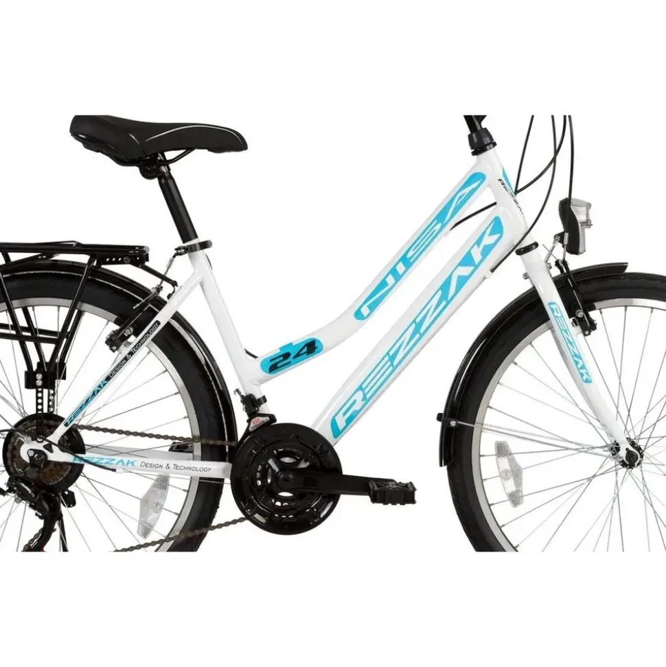 Rezzak 24 Zoll RH 42 cm weiß/türkis