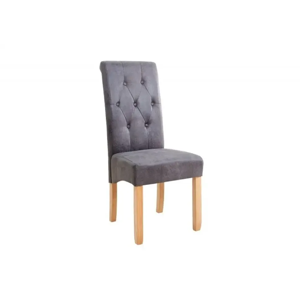 Riess-Ambiente Stuhl CASA gepolstert vintage grau