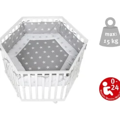 roba Cosiplay 6-eckig 106 x 121 cm weiß Bodenfarbe little stars