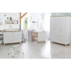 roba Kinderzimmer Caro 3-tlg. lichtgrau/goldeiche