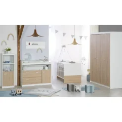 roba Kinderzimmer Gabriella breit 3-tlg. weiß/eiche sonoma sägerau hell