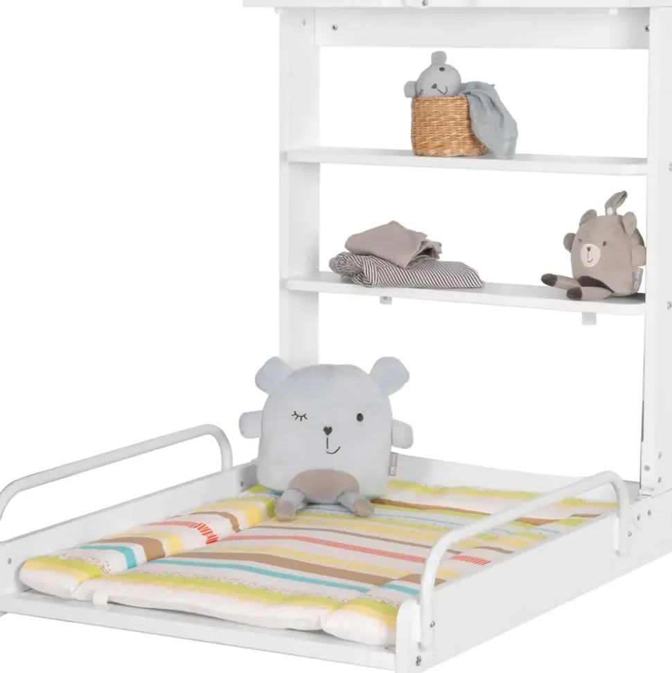 roba Wandwickelregal weiß inkl. Wickelauflage Dschungelbaby